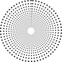 Black abstract vector circle frame halftone dots logo emblem design element for medical, treatment, cosmetic. Round border Icon using halftone circle dots.