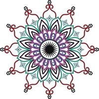 diseño creativo de mandala con forma floral y oriental. arte étnico de la ilustración de vector de mandala