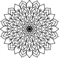 diseño creativo de mandala con forma floral y oriental. arte étnico de la ilustración de vector de mandala