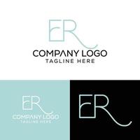 Initial Letter ER Logo Design Monogram Creative Modern Sign Symbol Icon vector