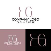 Initial Letter EG Logo Design Monogram Creative Modern Sign Symbol Icon vector