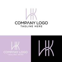 Initial Letter HK Logo Design Monogram Creative Modern Sign Symbol Icon vector