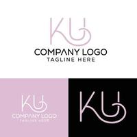 Initial Letter KU Logo Design Monogram Creative Modern Sign Symbol Icon vector