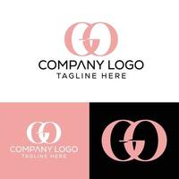 Initial Letter GO Logo Design Monogram Creative Modern Sign Symbol Icon vector