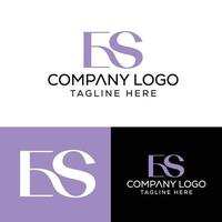 Initial Letter ES Logo Design Monogram Creative Modern Sign Symbol Icon vector