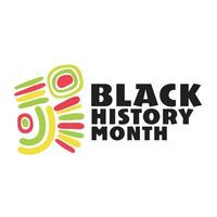 Minimal template on white background, Black History Month, African style vector