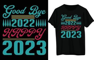 diseño de camiseta feliz año nuevo vector