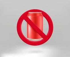 Do not speak concept with microphone icon. 3d vector illustration