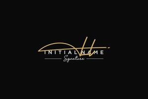 Initial LL signature logo template vector. Hand drawn Calligraphy lettering Vector illustration.