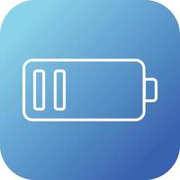 Beautiful Low Battery Line Vector Icon