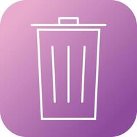 Beautiful Dustbin Line Vector Icon