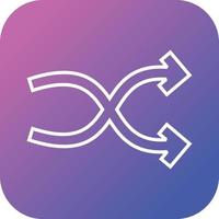 Beautiful Shuffle Line Vector Icon