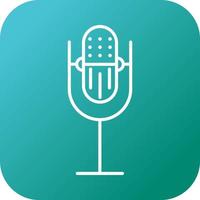 Beautiful Mic Line Vector Icon