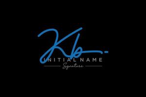 Initial KB signature logo template vector. Hand drawn Calligraphy lettering Vector illustration.