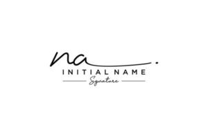 Initial NA signature logo template vector. Hand drawn Calligraphy lettering Vector illustration.