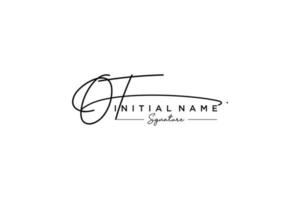 Initial OT signature logo template vector. Hand drawn Calligraphy lettering Vector illustration.