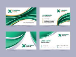 Green Gradient Business Card vector