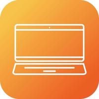 Beautiful Laptop Line Vector Icon