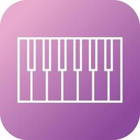 Beautiful Piano Keys Line Vector Icon