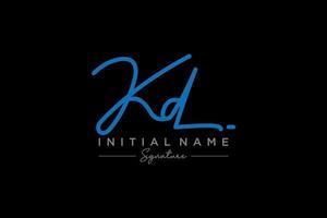 Initial KD signature logo template vector. Hand drawn Calligraphy lettering Vector illustration.