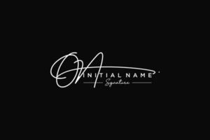 Initial ON signature logo template vector. Hand drawn Calligraphy lettering Vector illustration.