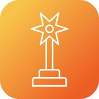 Beautiful Award Line Vector Icon