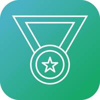 Beautiful Medal Line Vector Icon