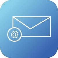 hermoso icono de vector de línea de correo g
