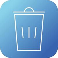 Beautiful Dustbin Line Vector Icon