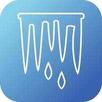 Beautiful Icicle Line Vector Icon