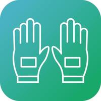 Beautiful Gloves Line Vector Icon