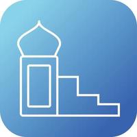 Beautiful Mimbar Line Vector Icon