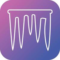 Beautiful Icicle Line Vector Icon