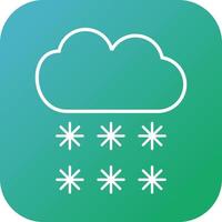 Beautiful Snowfall Line Vector Icon