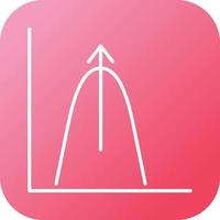 Beautiful Bell shaped graph line Vector Icon