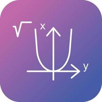 hermoso icono de vector de línea de álgebra