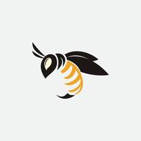 icono de diseño de ilustraciones de logotipo de abeja vector