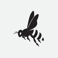 abeja logo vector ilustración diseño icono logo