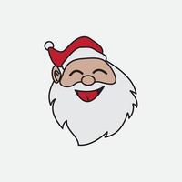 logotipo de icono de diseño de ilustraciones vectoriales de santa claus vector