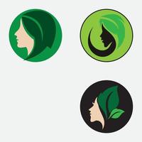 leaf vector illustration design icon logo