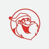 logotipo de icono de diseño de ilustraciones vectoriales de santa claus vector