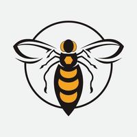 icono de diseño de ilustraciones de logotipo de abeja vector