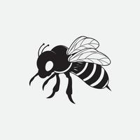 abeja logo vector ilustración diseño icono logo