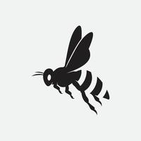 abeja logo vector ilustración diseño icono logo