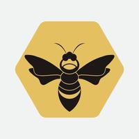 icono de diseño de ilustraciones de logotipo de abeja vector