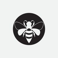 icono de diseño de ilustraciones de logotipo de abeja vector