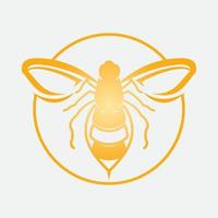 icono de diseño de ilustraciones de logotipo de abeja vector