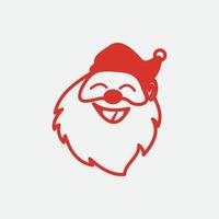 logotipo de icono de diseño de ilustraciones vectoriales de santa claus vector