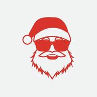 logotipo de icono de diseño de ilustraciones vectoriales de santa claus vector