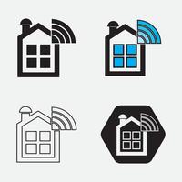 smart home logo vector illustrations design